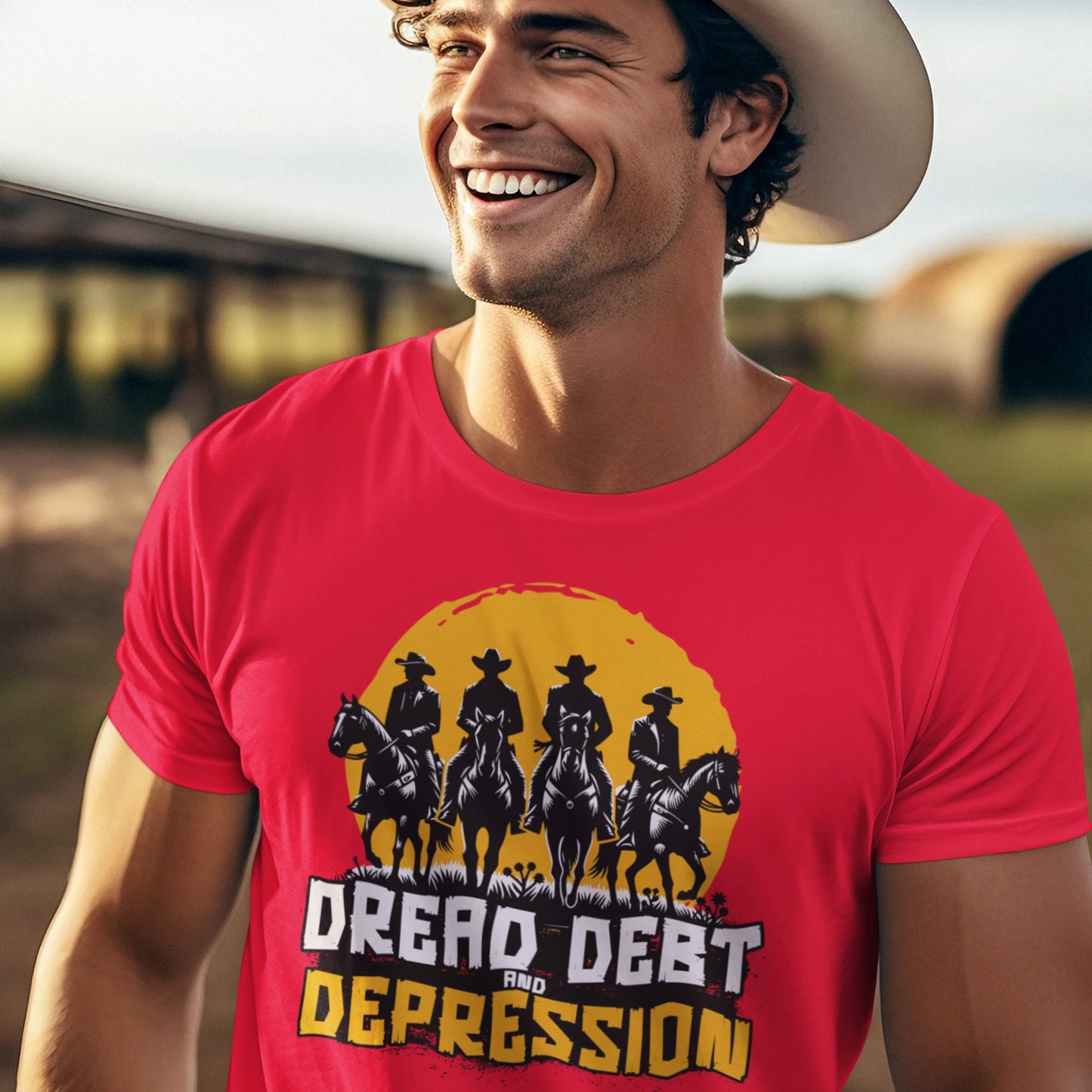 Dread, Debt, and Depression T-Shirt – The Wild West of Adulthood