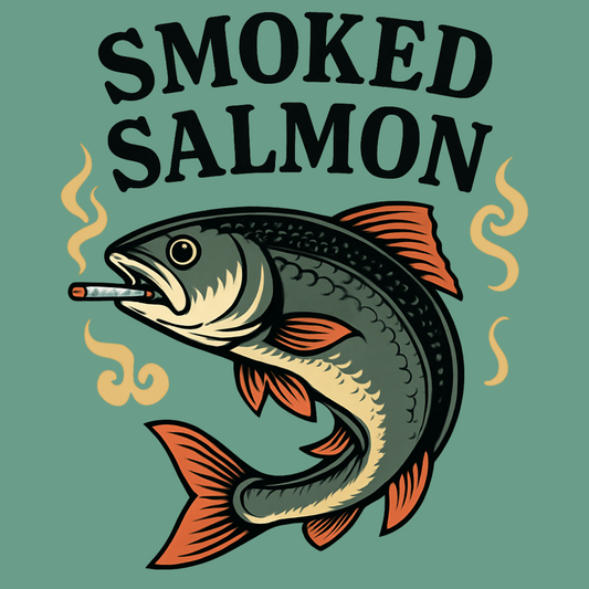 Smoked Salmon Funny Pun Tee – Retro-Style Fish Humor Shirt