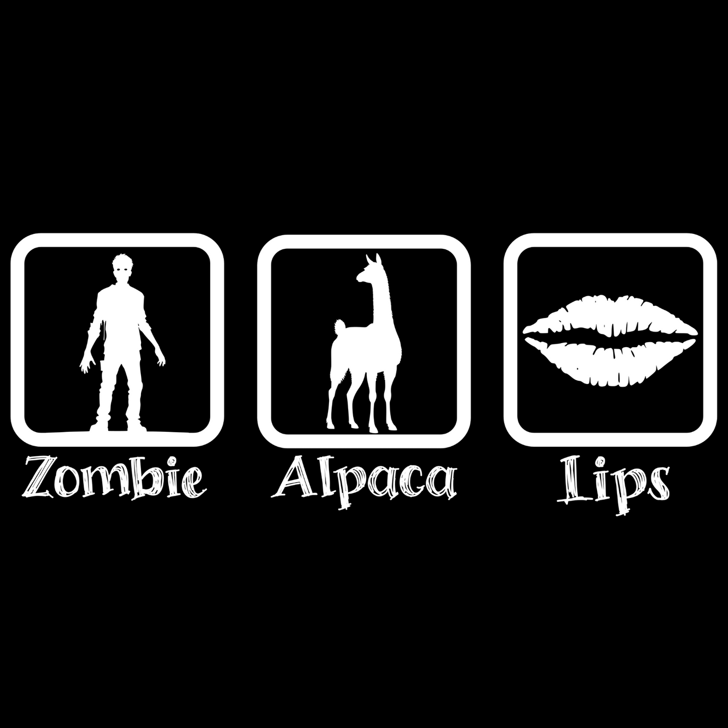 Zombie Alpaca Lips T-Shirt – Funny Play on Words for Zombie Apocalypse!