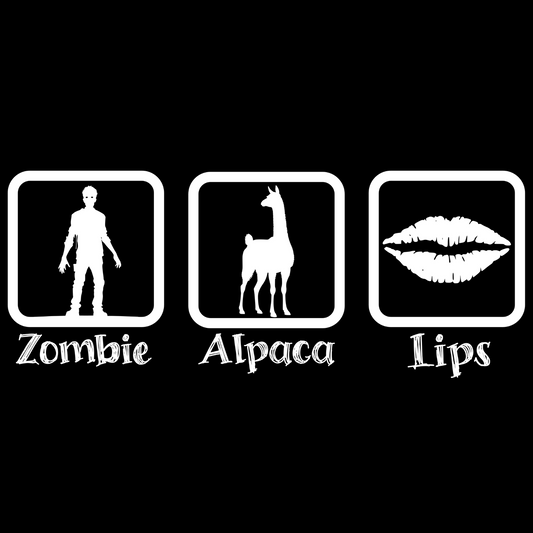 Zombie Alpaca Lips T-Shirt – Funny Play on Words for Zombie Apocalypse!