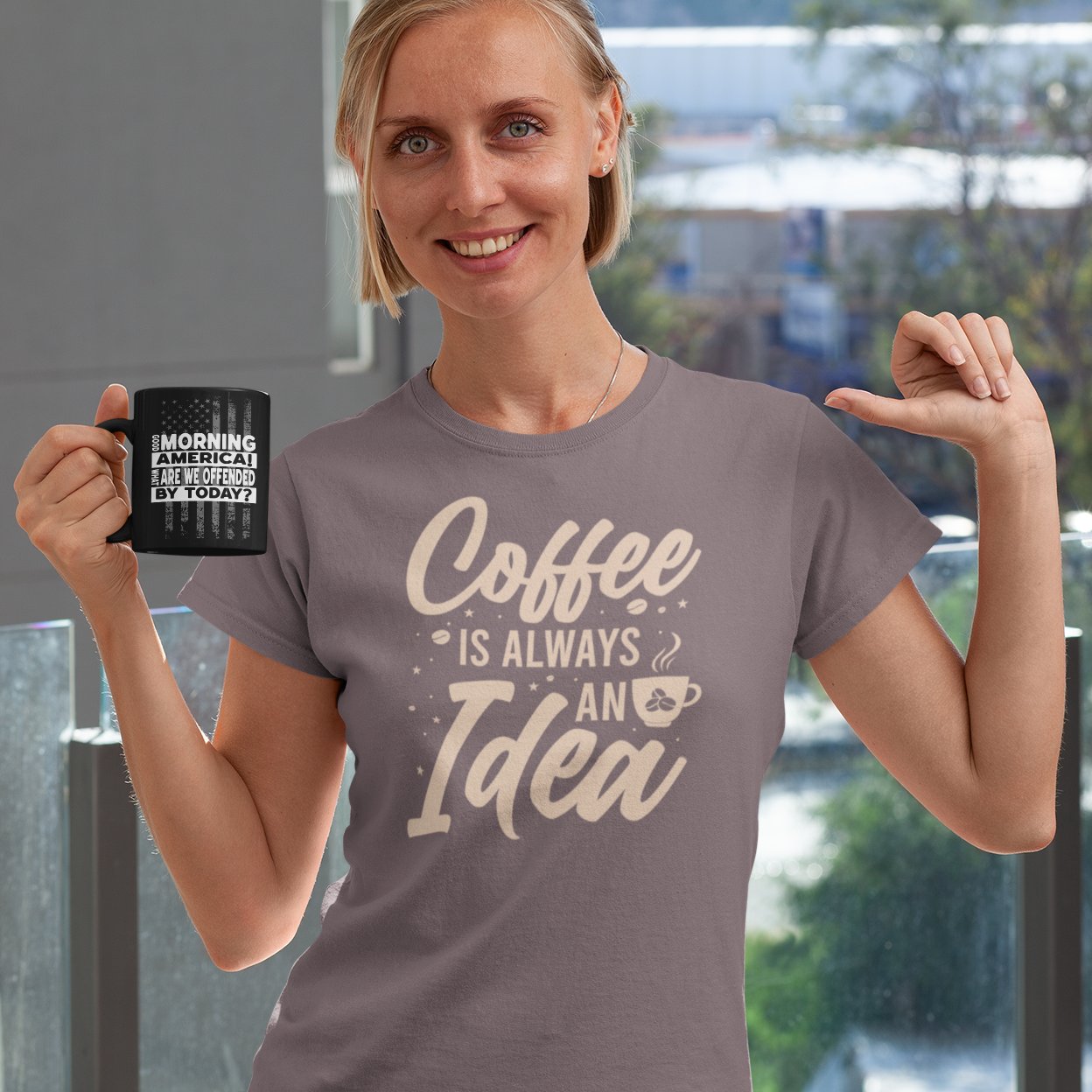 Coffee Is Always an Idea T-Shirt – For the Caffeine Obsessed!