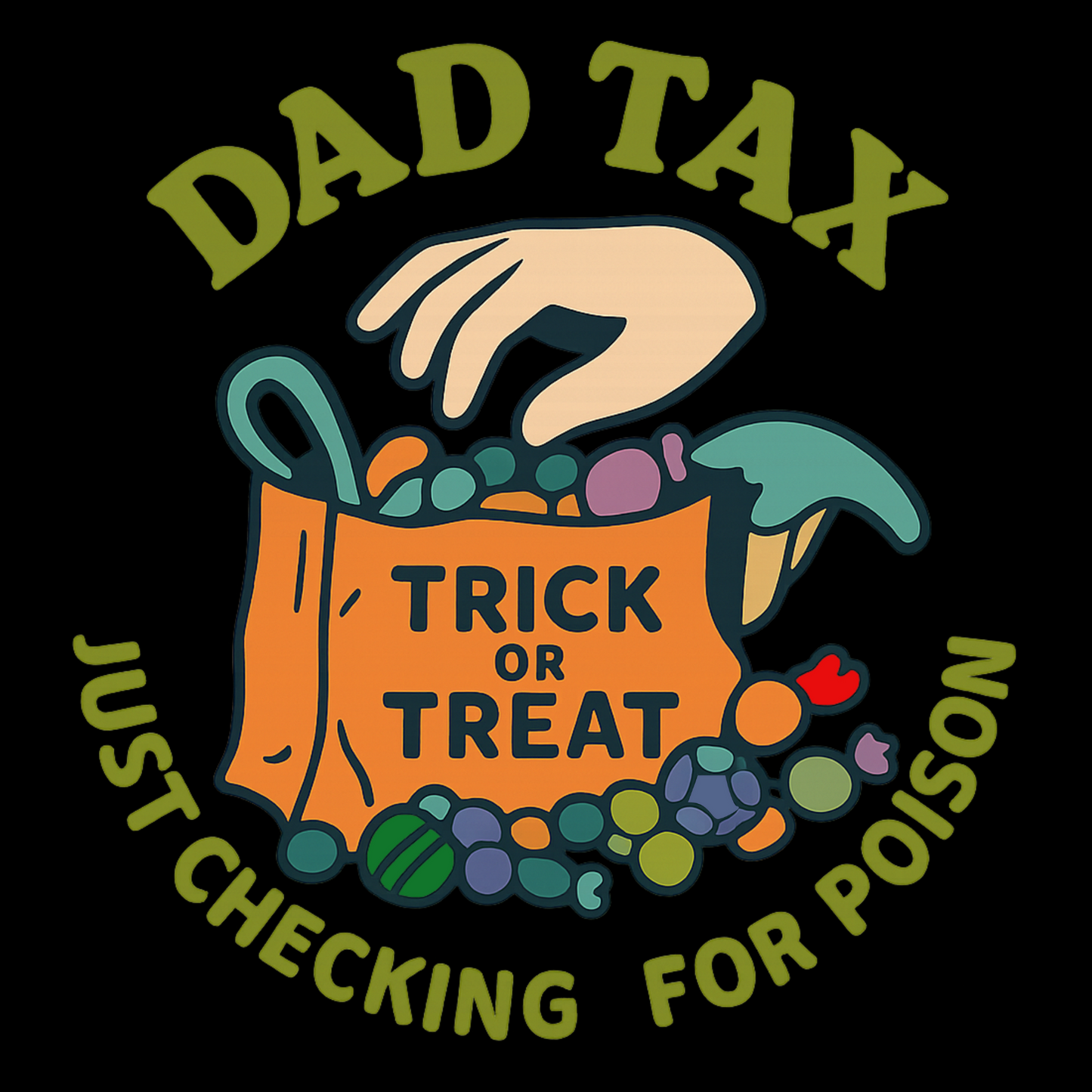 Dad Tax Funny Halloween Shirt – Trick or Treat Candy Tee for Dads