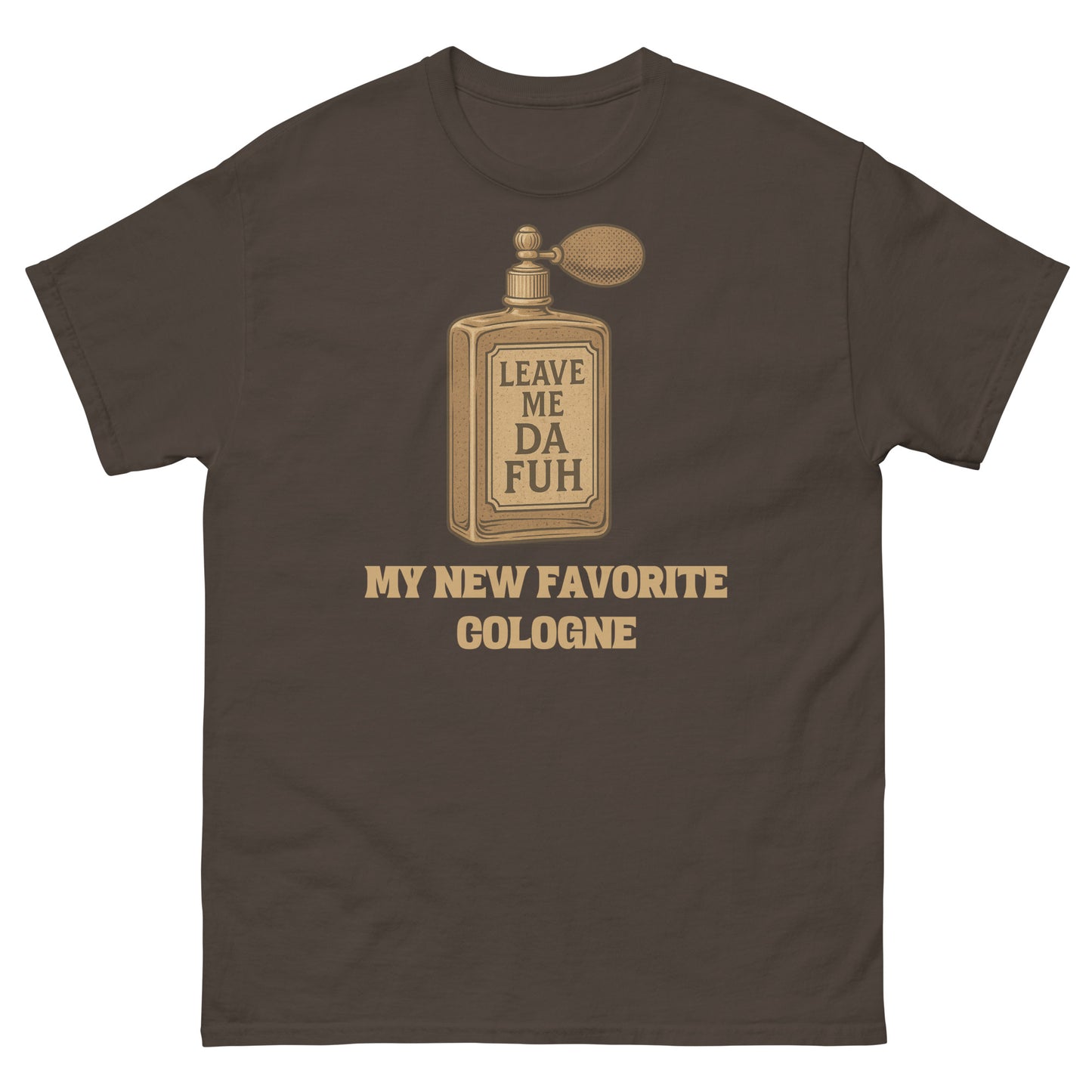 Dark chocolate antisocial t-shirt with humor cologne design and sarcastic tone