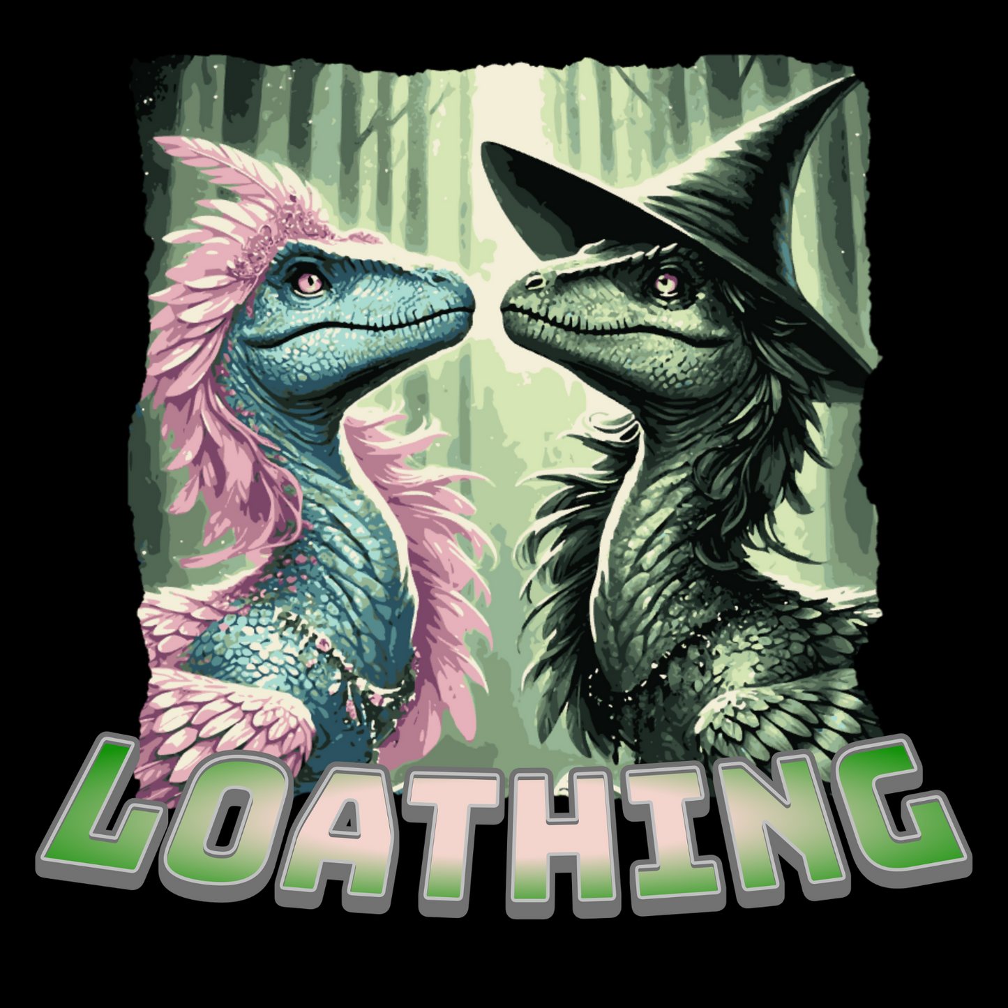 Defy Extinction! Loathing Dinosaur Witch T-Shirt
