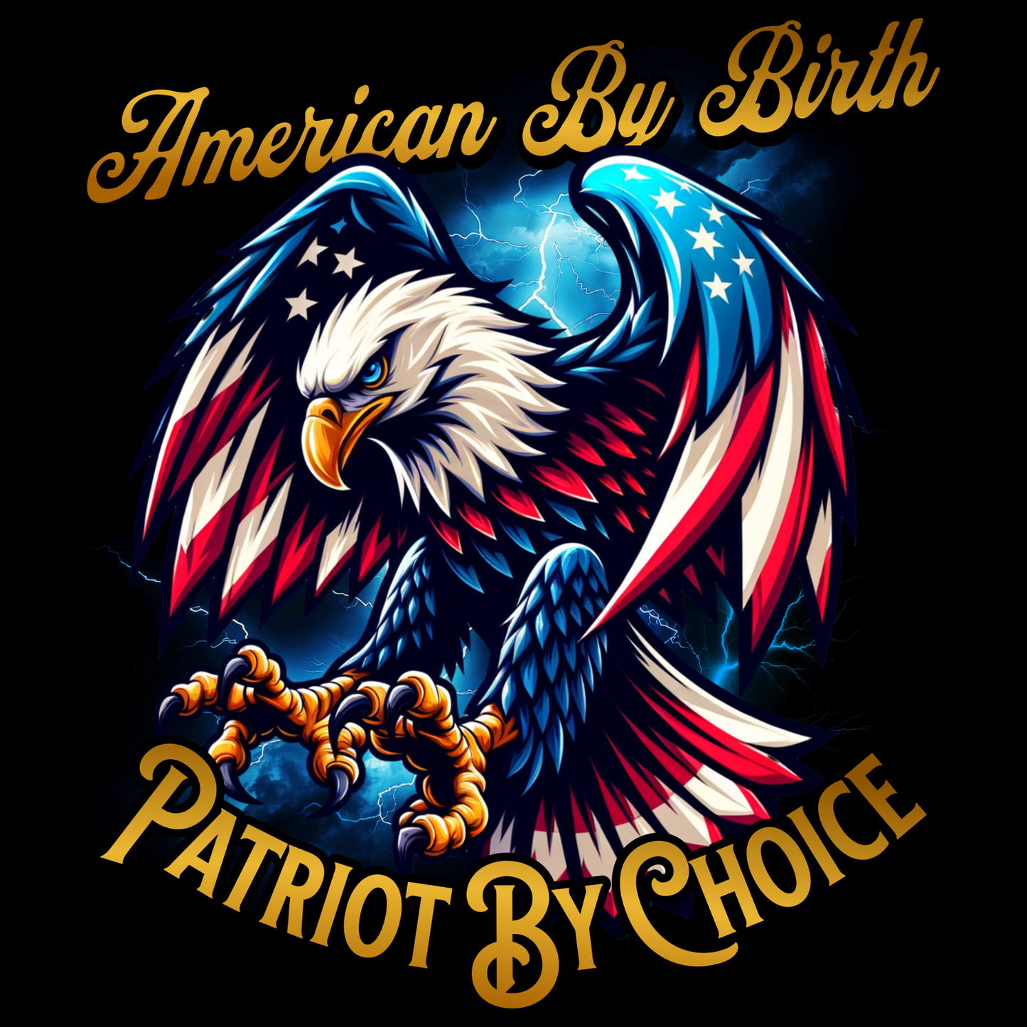 American By Birth, Patriot By Choice – Bald Eagle USA Pride T-Shirt