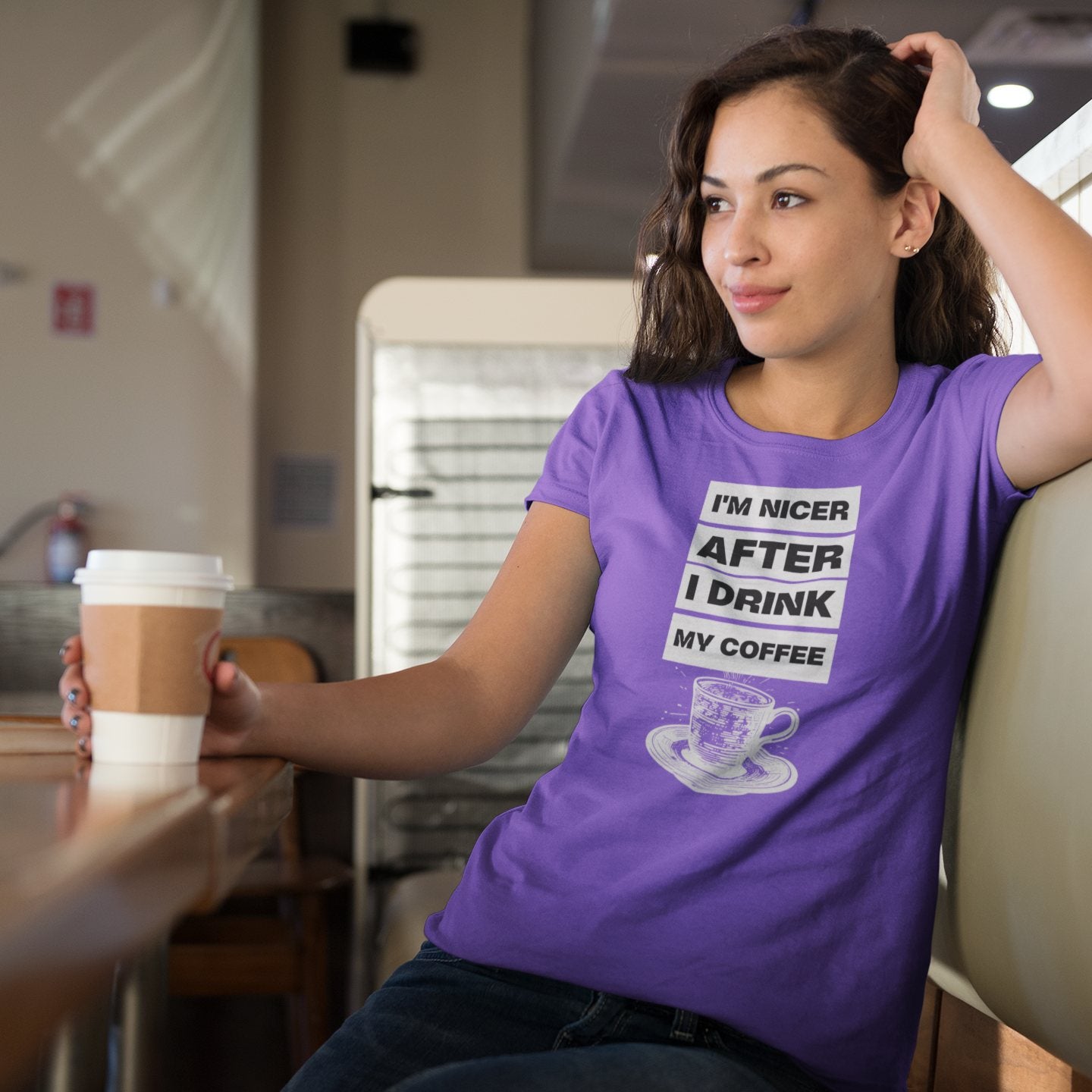 I'm Nicer After I Drink My Coffee – Funny Caffeine Lover T-Shirt