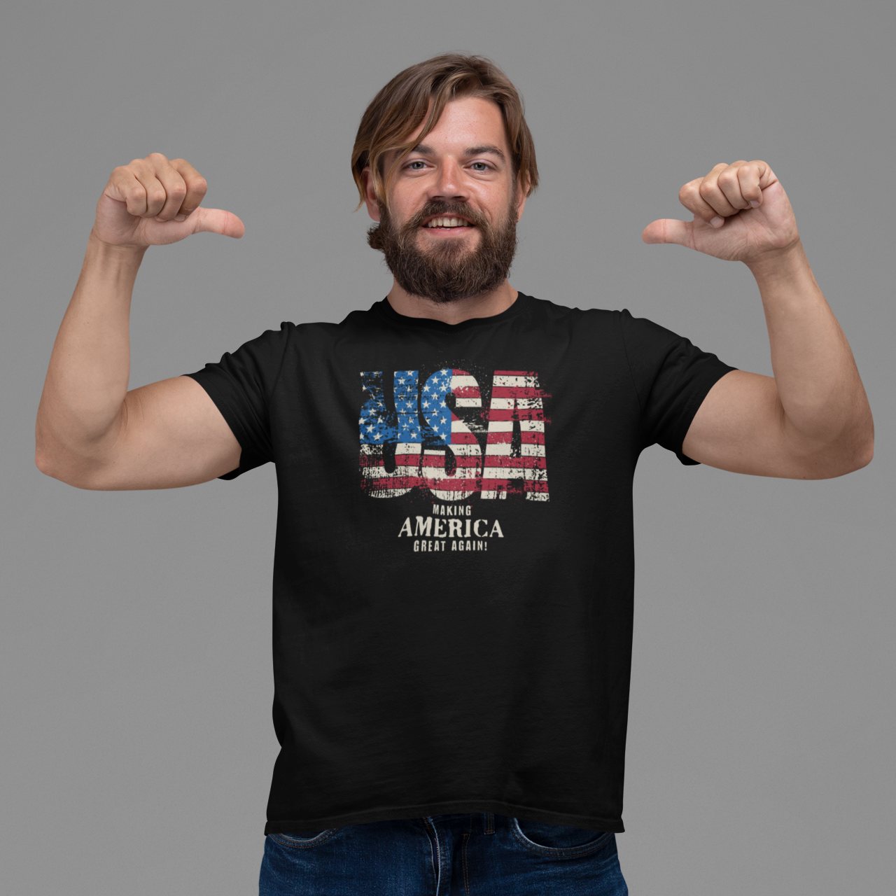 USA – Making America Great Again Vintage Flag T-Shirt