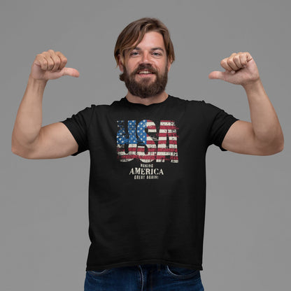 USA – Making America Great Again Vintage Flag T-Shirt