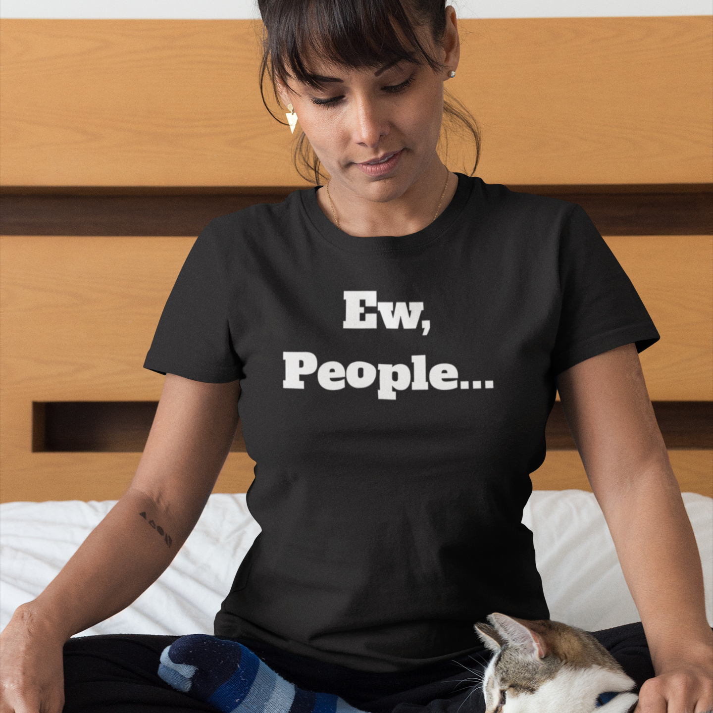 Ew, People... Funny Anti-Social T-Shirt – Sarcastic Tee for Introverts & Grumps