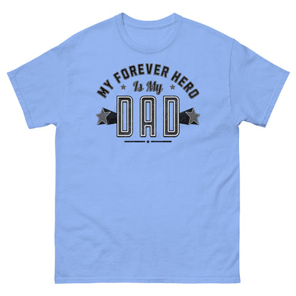 Carolina blue emotional dad gift shirt with proud typography and vintage stars