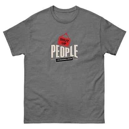 Graphite heather t-shirt with bold reading quote