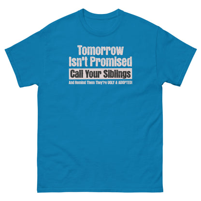  Sapphire sibling humor shirt with bold graphic and funny family jab