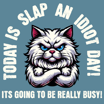 Today Is Slap an Idiot Day T-Shirt – It’s Going to Be a Busy One!